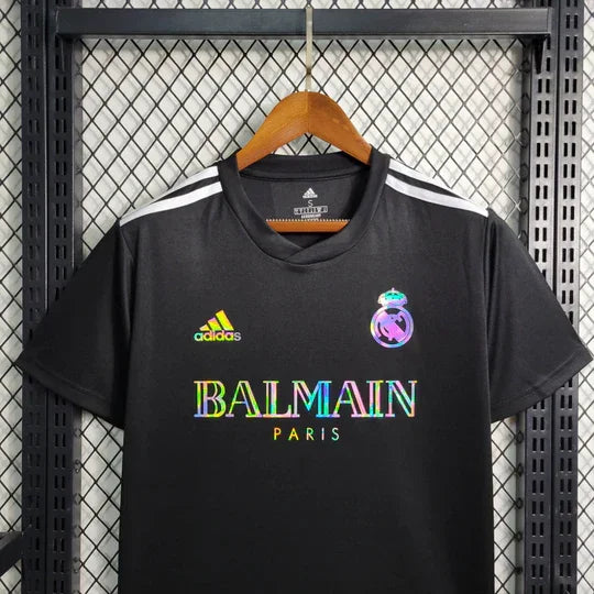 Fotbollströja Real Madrid 2023-2024 Svart Balmain