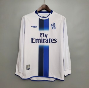 Fotbollströja Chelsea Bortatröja Långa Ärmar 2003/04