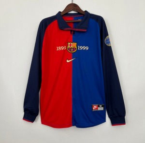 Hemmatröja FC Barcelona 1999/00 Långa Ärmar