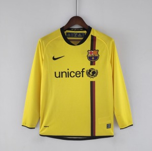 Fotbollströja FC Barcelona 2008/09 borta långa ärmar
