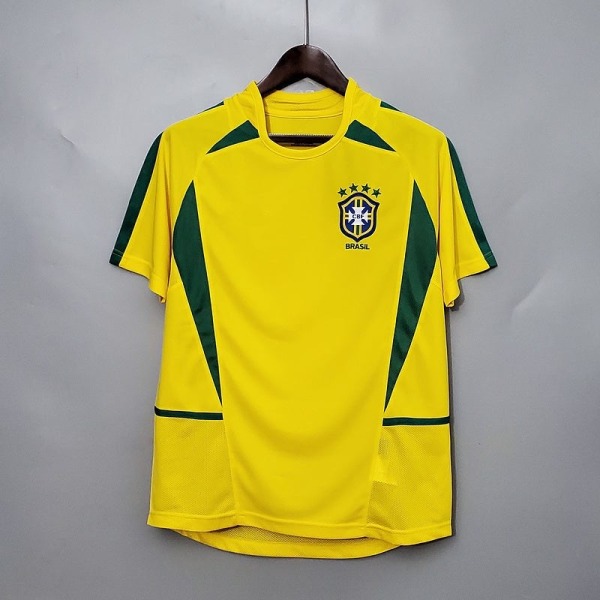 Fotbollströja Brasilien Hemma Retro 2002