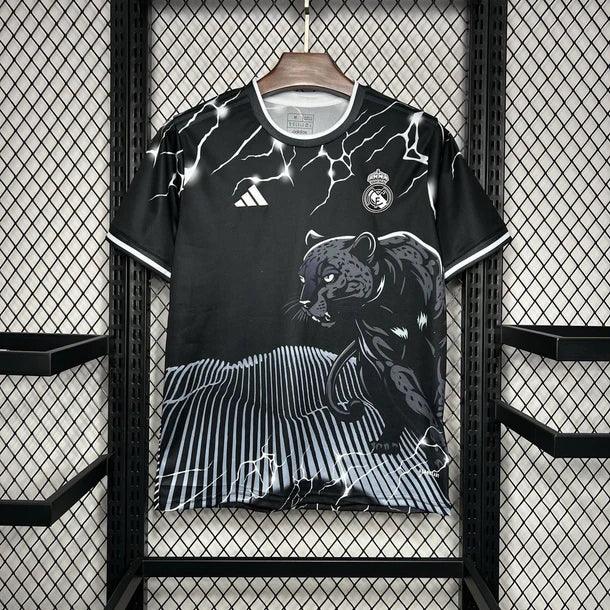 Real Madrid Svart & Grå Panther Fotbollströja 2024/25