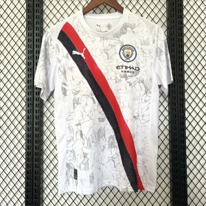 Fotbollströja Manchester City Bortatröja 2025/26 Vit