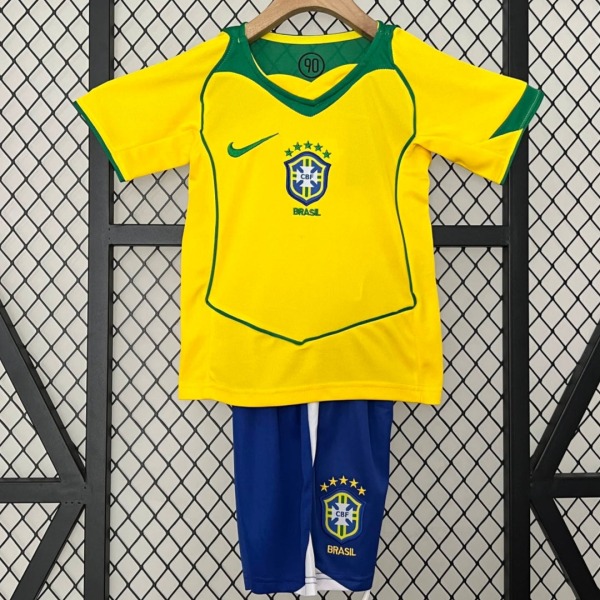 Fotbollströja Brasilien Barn Retro 2004