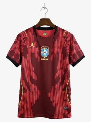 maillot-bresil-2026-rouge-edition-premium studio v12 Fotbollströja Brasilien 2026 Röd Premium Edition