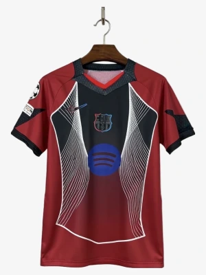 maillot-fc-barcelone-concept-rouge-2025-2026 studio v12 Fotbollströja FC Barcelona Concept Röd 2025-2026