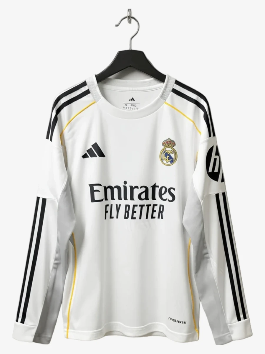 maillot-manche-longue-real-madrid-2025-2026 studio v12 Långärmad Fotbollströja Real Madrid 2025/2026