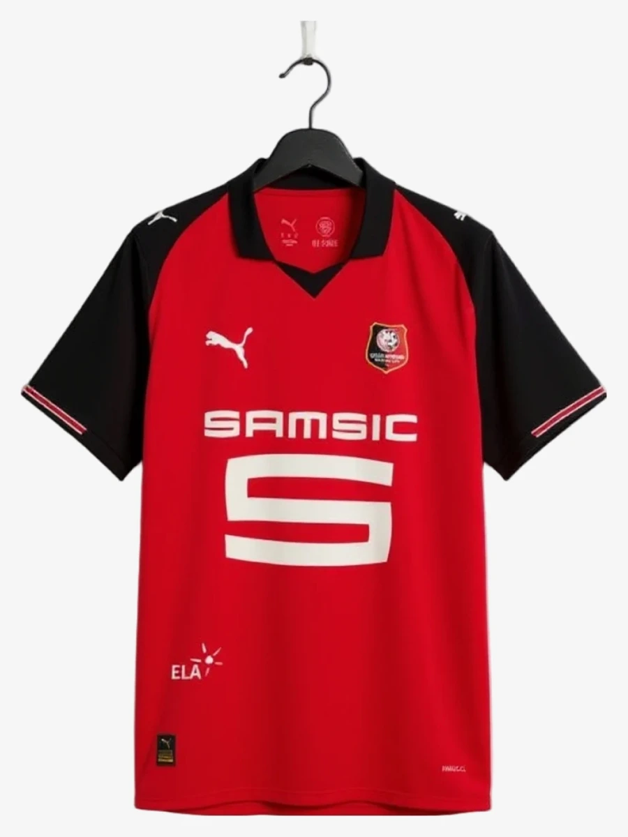 maillot-rennes-domicile-2025-2026 studio v12 Fotbollströja Rennes Hemmatröja 2025-2026