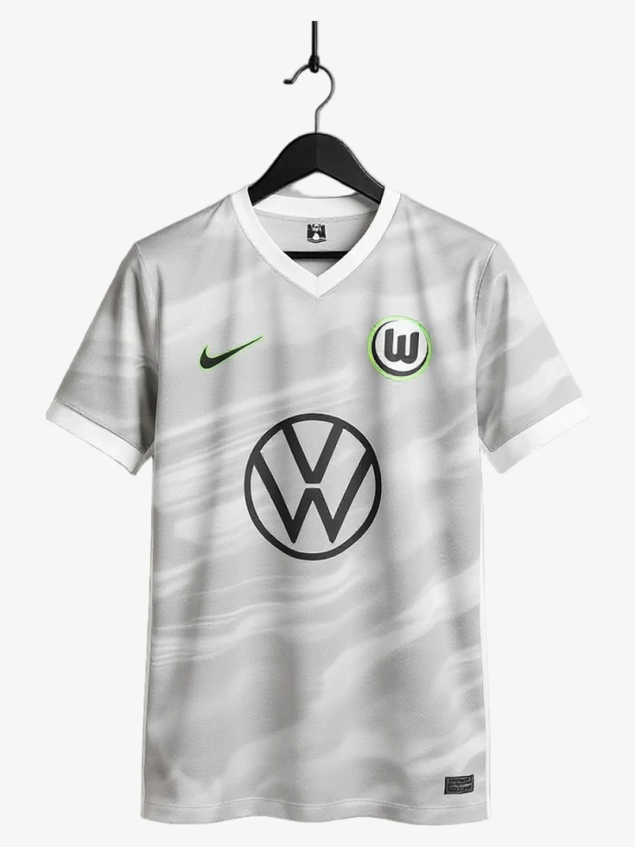maillot-vfl-wolfsburg-exterieur-2025-2026 studio v12 Fotbollströja Vfl Wolfsburg Borta 2025-2026