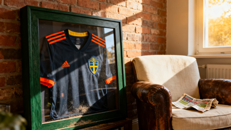 Rama in din fotbollströja - steg för steg mot en perfekt väggdisplay